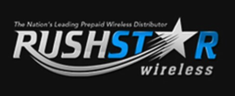 RUSHSTAR WIRELESS THE NATION'S LEADING PREPAID WIRELESS DISTRIBUTOR Logo (USPTO, 07/26/2011)