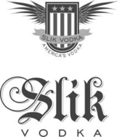 SLIK VODKA AMERICA'S VODKA SLIK VODKA Logo (USPTO, 15.09.2011)