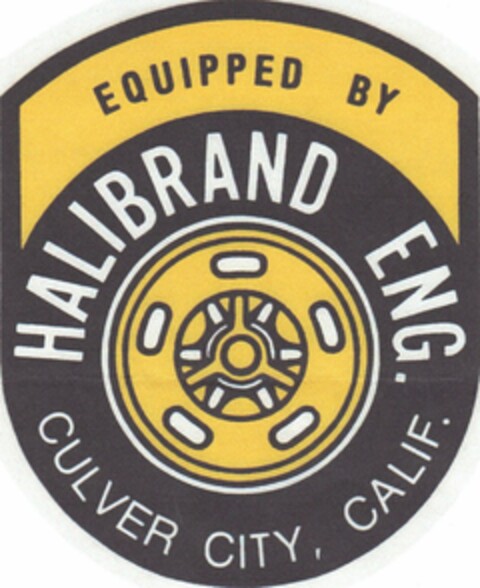 EQUIPPED BY HALIBRAND ENG. CULVER CITY, CALIF. Logo (USPTO, 15.06.2012)