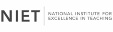 NIET NATIONAL INSTITUTE FOR EXCELLENCE IN TEACHING Logo (USPTO, 21.05.2015)