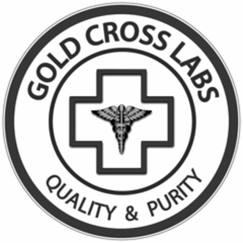 GOLD CROSS LABS QUALITY & PURITY Logo (USPTO, 07.08.2015)