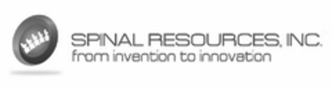 SPINAL RESOURCES, INC. FROM INVENTION TO INNOVATION Logo (USPTO, 06.09.2017)