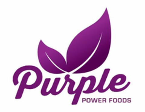 PURPLE POWER FOODS Logo (USPTO, 02.10.2017)