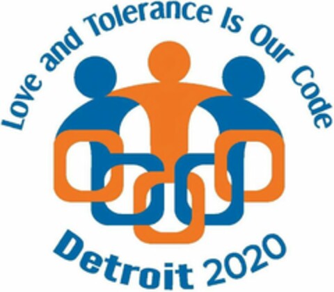 LOVE AND TOLERANCE IS OUR CODE DETROIT 2020 Logo (USPTO, 01/24/2018)