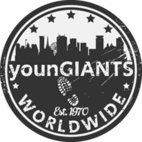 YOUNGIANTS WORLDWIDE EST. 1970 Logo (USPTO, 04/30/2018)