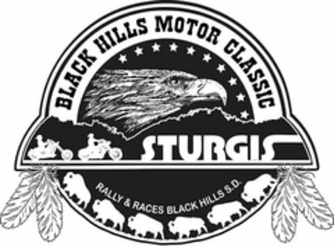 BLACK HILLS MOTOR CLASSIC STURGIS RALLY& RACES BLACK HILLS S.D. Logo (USPTO, 09.04.2019)