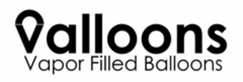 VALLOONS VAPOR FILLED BALLOONS Logo (USPTO, 29.08.2019)