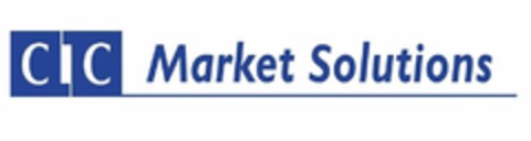 CIC MARKET SOLUTIONS Logo (USPTO, 08.11.2019)