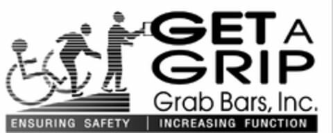 GET A GRIP GRAB BARS, INC. ENSURING SAFETY INCREASING FUNCTION Logo (USPTO, 01.07.2009)