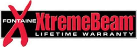 XTREMEBEAM LIFETIME WARRANTY FONTAINE X Logo (USPTO, 03.08.2009)