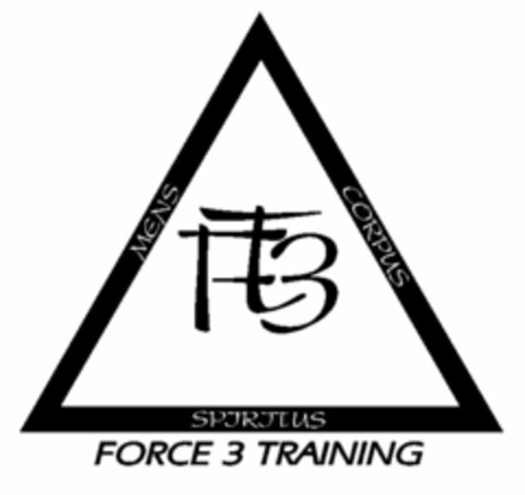 FORCE 3 TRAINING MENS CORPUS SPIRITUS F3T Logo (USPTO, 14.06.2010)