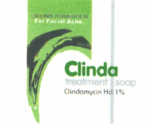 CLINDA TREATMENT SOAP CLINDAMYCIN HCL 1% ORIGINAL FORMULATION FOR FACIAL ACNE Logo (USPTO, 20.12.2011)