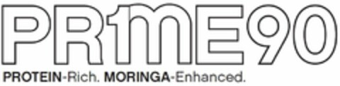 PRME 90 PROTEIN-RICH. MORINGA-ENHANCED. Logo (USPTO, 09.05.2012)