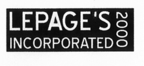 LEPAGE'S 2000 INCORPORATED Logo (USPTO, 04.09.2013)