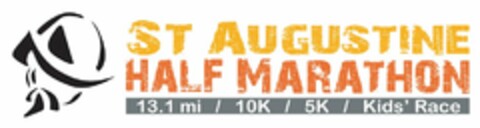 ST AUGUSTINE HALF MARATHON 13.1 MI / 10K / 5K / KIDS' RACE Logo (USPTO, 29.05.2014)