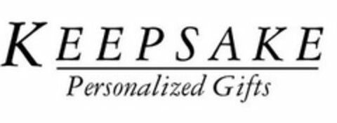 KEEPSAKE PERSONALIZED GIFTS Logo (USPTO, 06/26/2017)