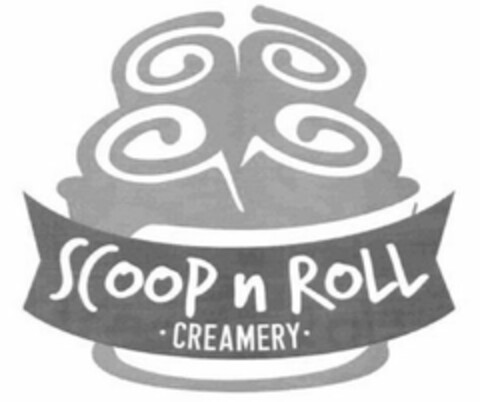 SCOOP N ROLL CREAMERY Logo (USPTO, 09/14/2017)