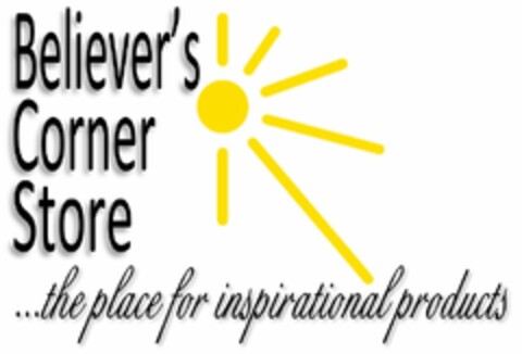 BELIEVER'S CORNER STORE ...THE PLACE FOR INSPIRATIONAL PRODUCTS Logo (USPTO, 25.09.2017)