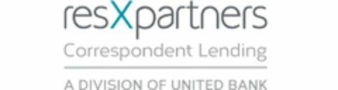 RESXPARTNERS CORRESPONDENT LENDING A DIVISION OF UNITED BANK Logo (USPTO, 08/13/2018)