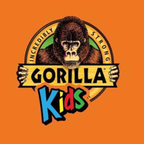 GORILLA INCREDIBLY STRONG KIDS Logo (USPTO, 08/30/2018)