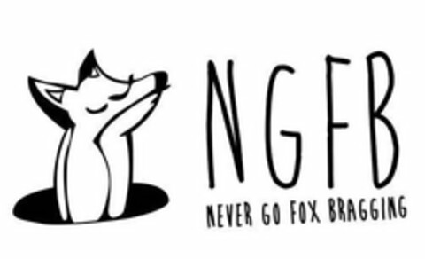 NGFB NEVER GO FOX BRAGGING Logo (USPTO, 11/21/2018)