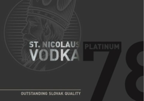 ST. NICOLAUS PLATINUM 78 VODKA OUTSTANDING SLOVAK QUALITY Logo (USPTO, 10/24/2019)