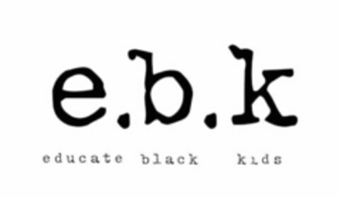 E.B.K EDUCATE BLACK KIDS Logo (USPTO, 18.09.2020)