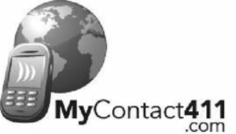 MYCONTACT411.COM Logo (USPTO, 01/30/2009)