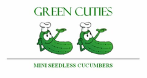 GREEN CUTIES MINI SEEDLESS CUCUMBERS Logo (USPTO, 08/18/2009)