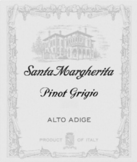 SANTA MARGHERITA PINOT GRIGIO ALTO ADIGE PRODUCT OF ITALY Logo (USPTO, 20.08.2010)