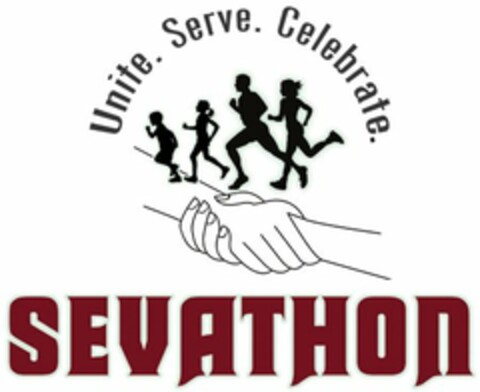 SEVATHON UNITE. SERVE. CELEBRATE. Logo (USPTO, 26.03.2012)