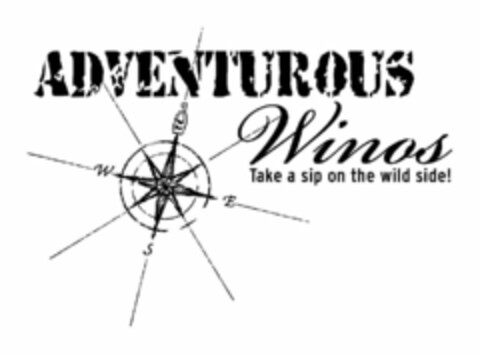 ADVENTUROUS WINO'S TAKE A SIP ON THE WILD SIDE! AW W E S Logo (USPTO, 06/27/2013)