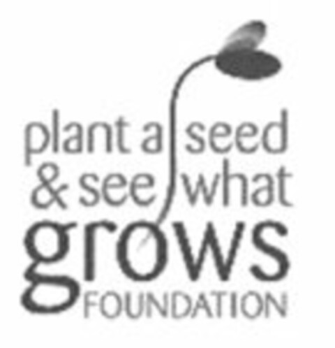 PLANT A SEED & SEE WHAT GROWS FOUNDATION Logo (USPTO, 29.02.2016)