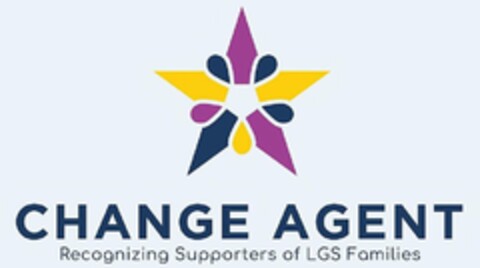 CHANGE AGENT RECOGNIZING SUPPORTERS OF LGS FAMILIES Logo (USPTO, 10/03/2017)