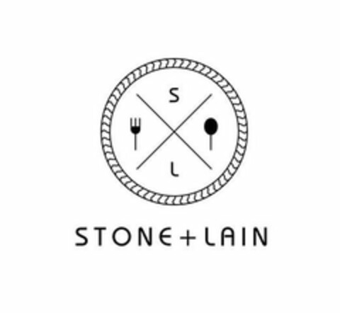 SL X STONE + LAIN Logo (USPTO, 05/29/2019)