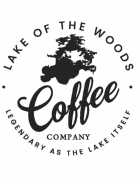 LAKE OF THE WOODS COFFEE COMPANY LEGENDARY AS THE LAKE ITSELF Logo (USPTO, 14.07.2020)