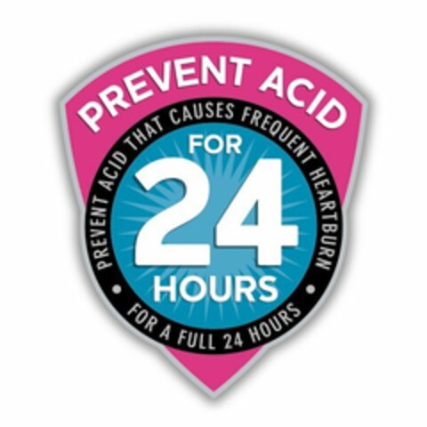 PREVENT ACID FOR 24 HOURS PREVENT ACID THAT CAUSES FREQUENT HEARTBURN FOR A FULL 24 HOURS Logo (USPTO, 09/02/2009)