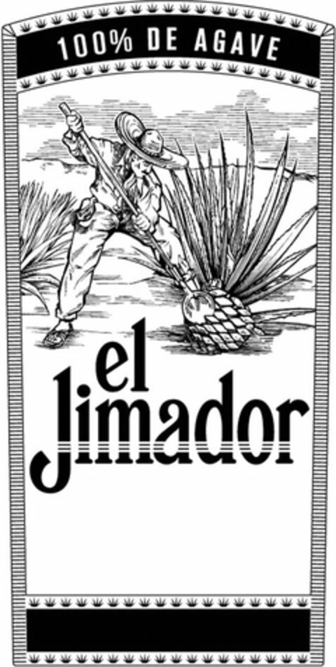 100% DE AGAVE EL JIMADOR Logo (USPTO, 01.10.2009)