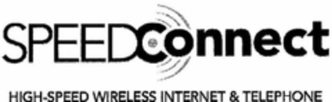 SPEEDCONNECT HIGH-SPEED WIRELESS INTERNET & TELEPHONE Logo (USPTO, 06.05.2011)