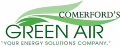 COMERFORD'S GREEN AIR "YOUR ENERGY SOLUTIONS COMPANY." Logo (USPTO, 06.02.2012)