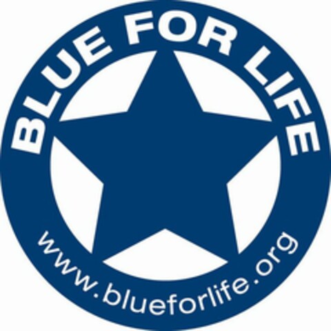 BLUE FOR LIFE WWW.BLUEFORLIFE.ORG Logo (USPTO, 14.03.2012)