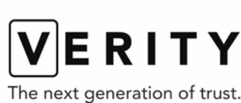 V E R I T Y THE NEXT GENERATION OF TRUST. Logo (USPTO, 31.08.2012)