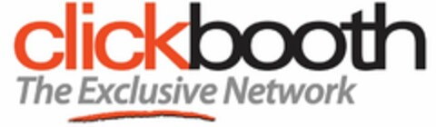 CLICKBOOTH THE EXCLUSIVE NETWORK Logo (USPTO, 03/31/2014)