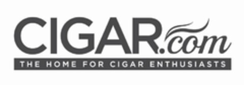 CIGAR.COM THE HOME FOR CIGAR ENTHUSIASTS Logo (USPTO, 30.11.2015)