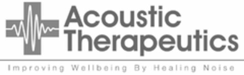 ACOUSTIC THERAPEUTICS IMPROVING WELLBEING BY HEALING NOISE Logo (USPTO, 03/21/2019)