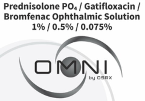 PREDNISOLONE PO4 / GATIFLOXACIN / BROMFENAC OPHTHALMIC SOLUTION 1% / 0.5% / 0.075% OMNI BY OSRX Logo (USPTO, 09.05.2019)