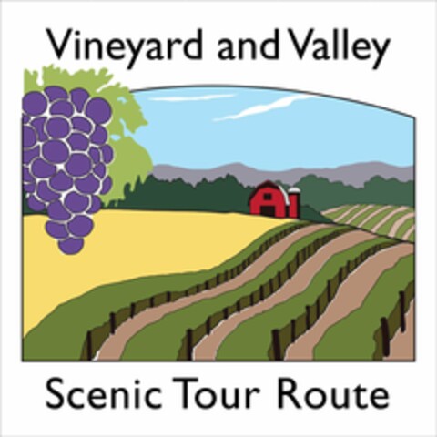 VINEYARD AND VALLEY SCENIC TOUR ROUTE Logo (USPTO, 10.07.2009)