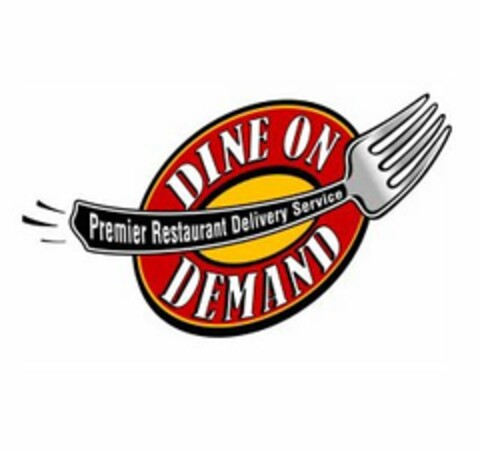 PREMIER RESTAURANT DELIVERY SERVICE DINE ON DEMAND Logo (USPTO, 29.08.2011)