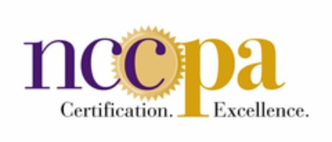 NCCPA CERTIFICATION. EXCELLENCE. Logo (USPTO, 06/27/2012)