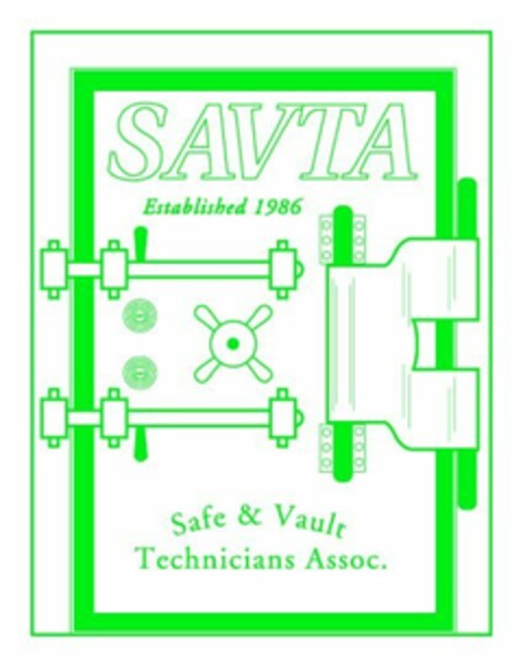 SAVTA ESTABLISHED 1986 SAFE & VAULT TECHNICIANS ASSOC. Logo (USPTO, 12.07.2013)